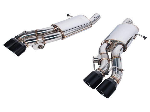 2016+ Cadillac CTS-V V3 Sedan | NPP Valved Axle Back Quad BLACK Tips Exhaust